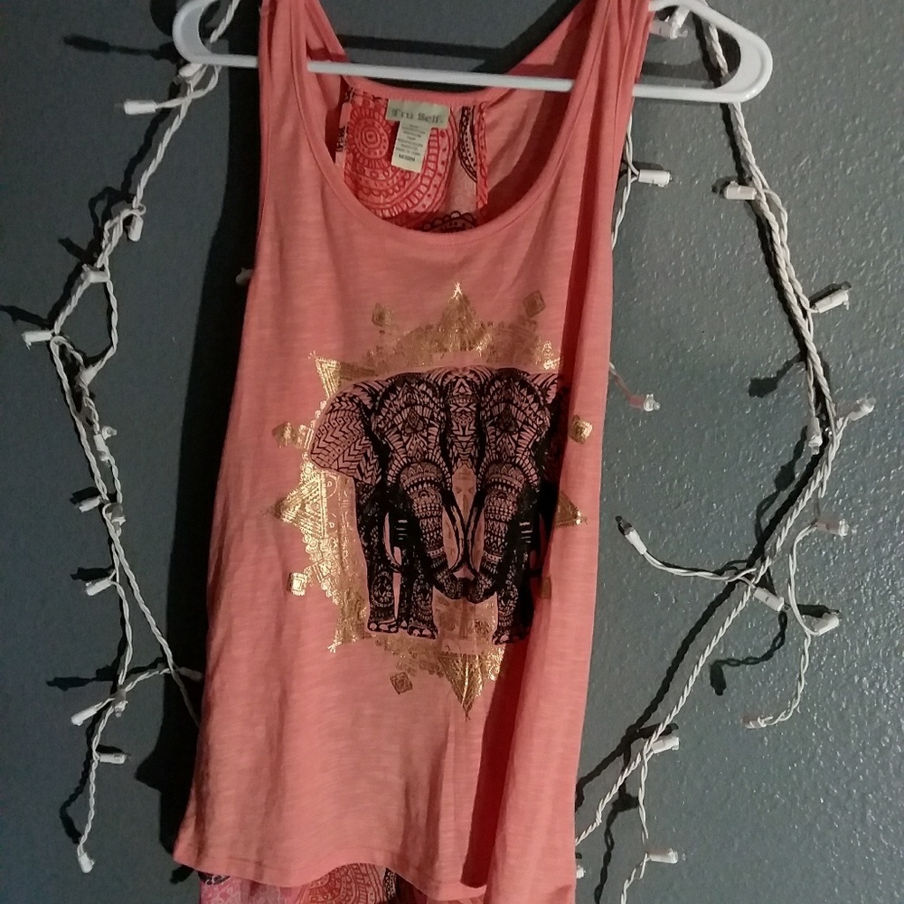Elephant peach colored shirt